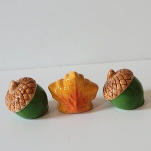 Mini Acorns and Leaf Salt and Pepper Shakers